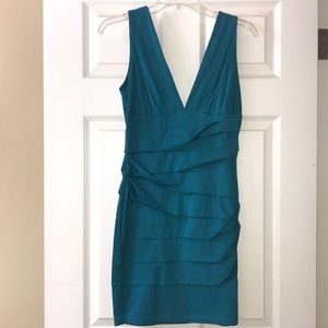 V-Neck Front/Back Mini Dress
